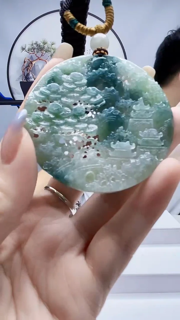 未镶嵌定制翡翠毛货-挂件43