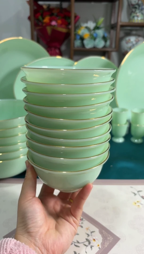 4.5英寸玉瓷碗10个口径11.5厘米