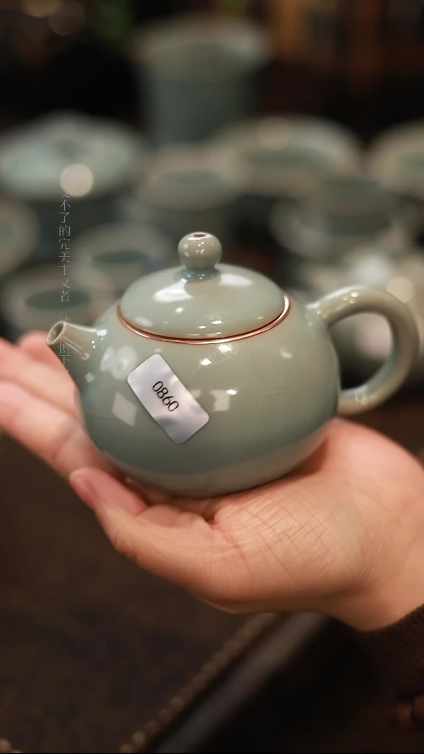 【闪购商品】杯0860微瑕柴烧天青仿古小西施壶