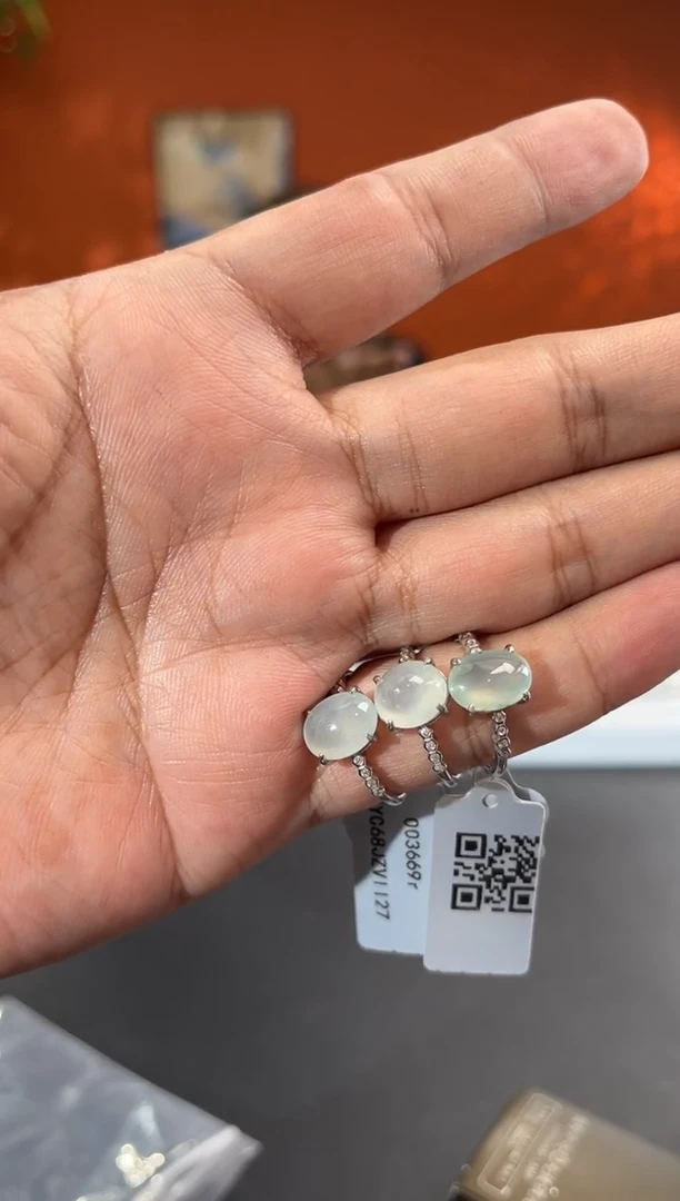 银S925镶嵌挂件翡翠003669R