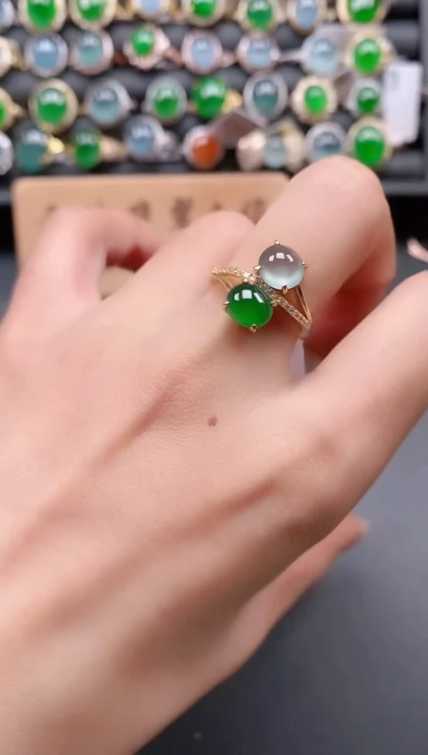 银S925镶嵌戒指翡翠1111