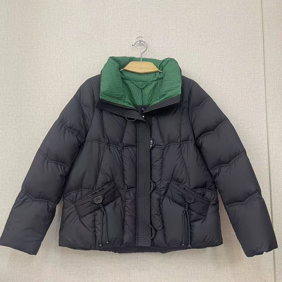 祥好服饰 冬季新款黑色短款棉服 D701