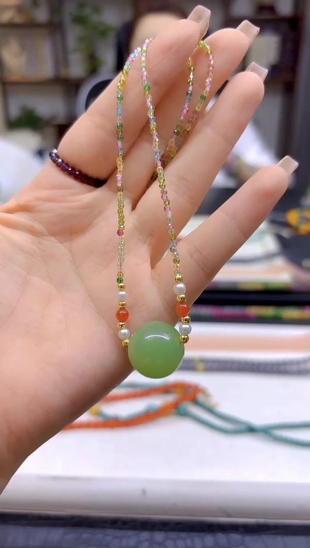 未镶嵌项链碧玺DIY款X510