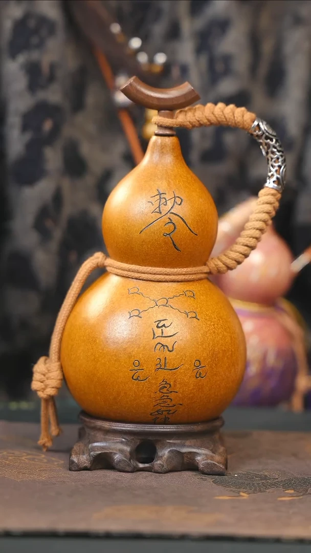 【闪购商品】RY150大漆酒葫芦不包手串及旋转底座