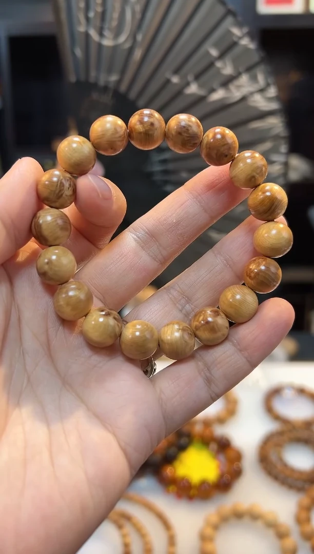 崖柏直播浮力1.2微瘤微闪圆珠单圈无礼盒无备珠