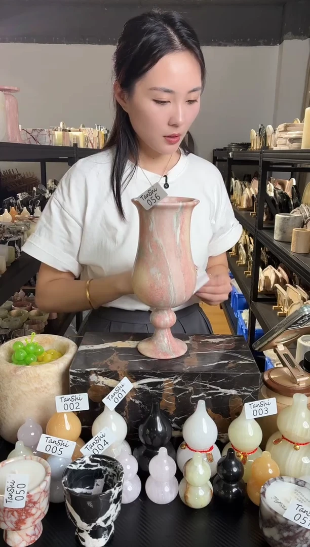 石材056大理石郁金香花瓶