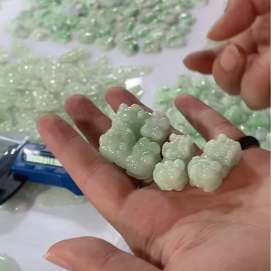 【玉经纶】-506779/Q250-天然A货翡翠吊坠-多样性发其/一对