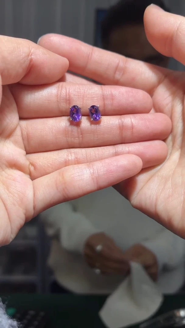 银S925镶嵌耳饰水晶（扎德严选）