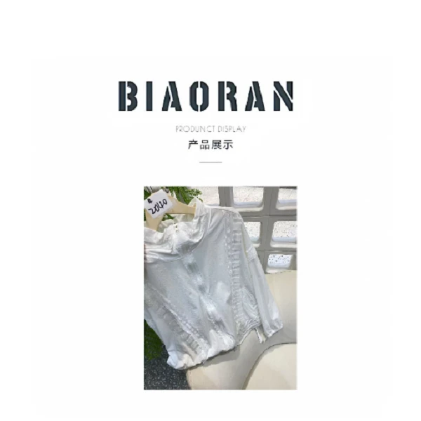 BIAORAN/标冉2025春季新款休闲百搭减龄蕾丝防晒服2040