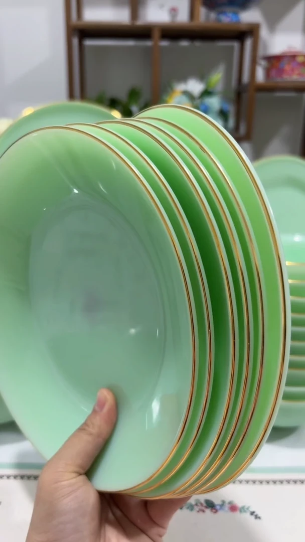 8英寸深盘6个  玉瓷【贝美】