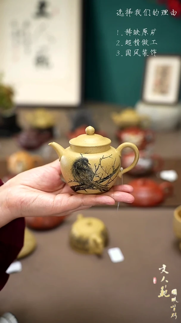 【闪购商品】紫砂茶壶黑鹰秋水