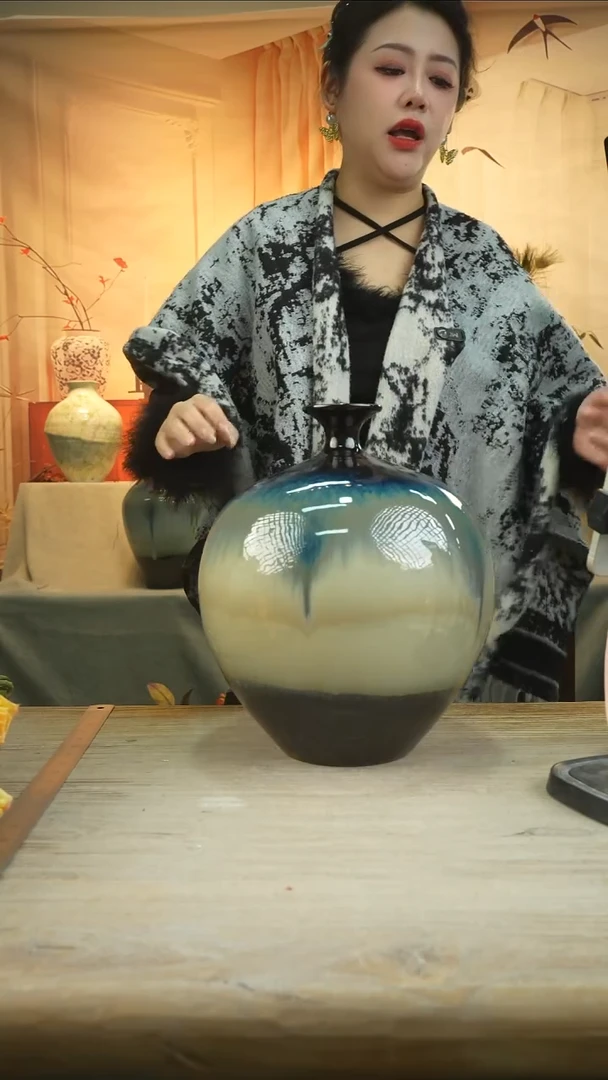 高33口7高温陶瓷花瓶花器