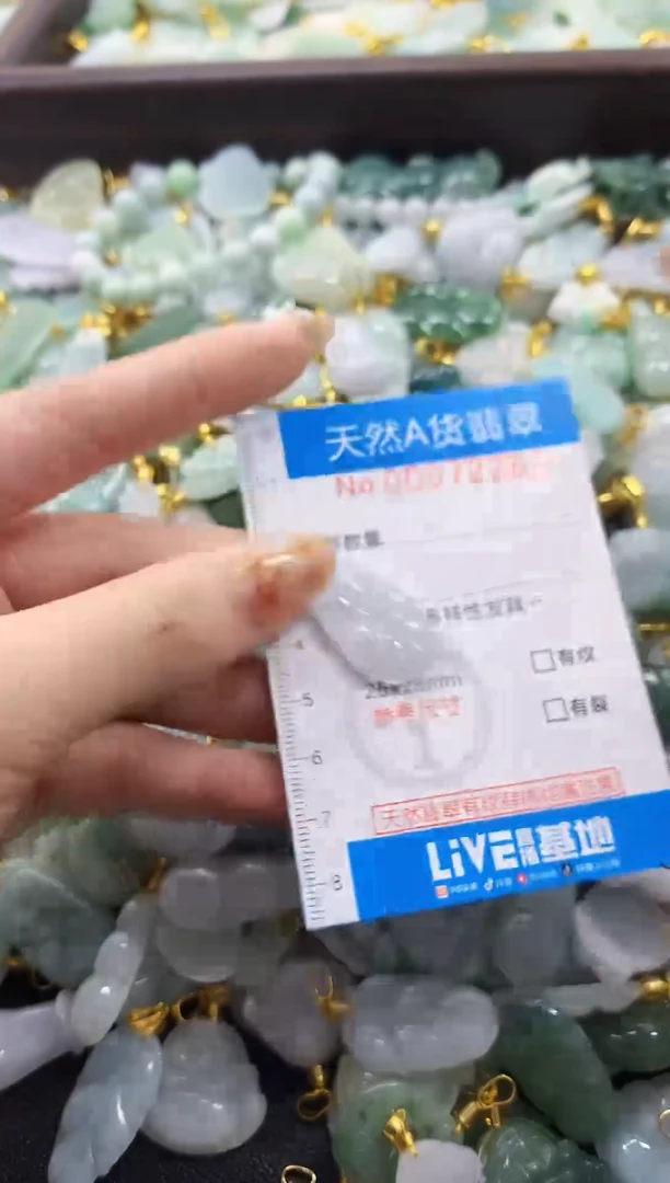 颈饰未镶嵌翡翠净货挂件-7226