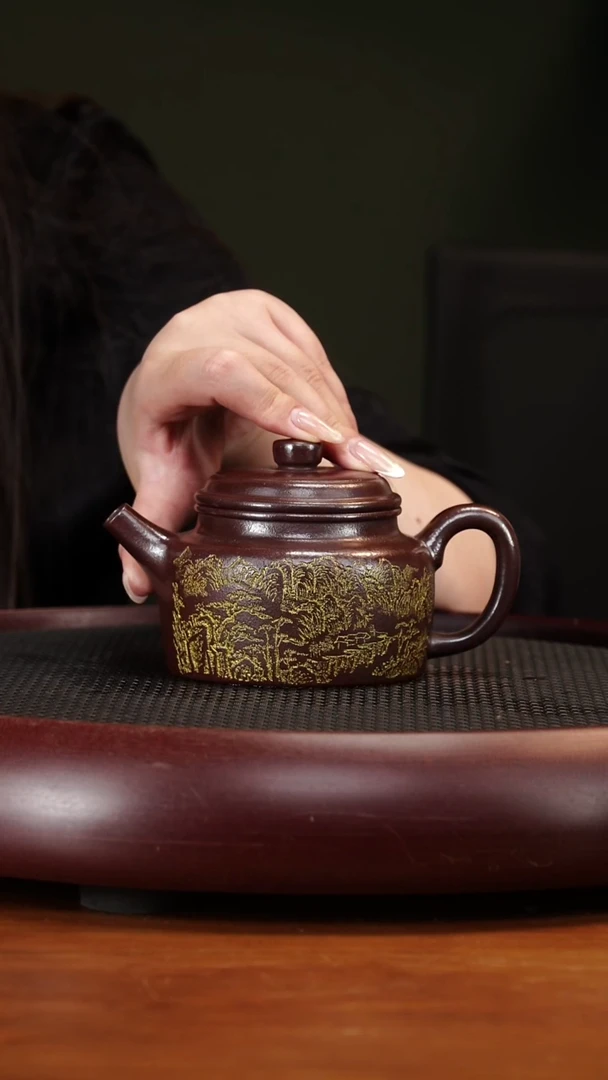 茶壶紫砂8WHJ德钟 石红泥250cc