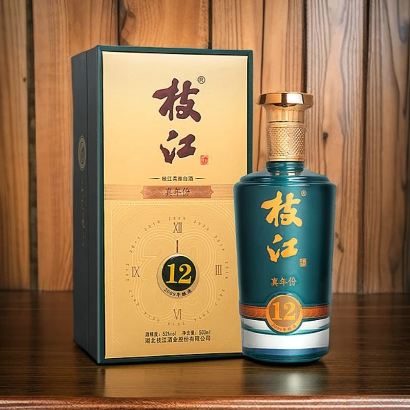 枝江真年份12“中秋送礼”纯粮食高度白酒500ml52度