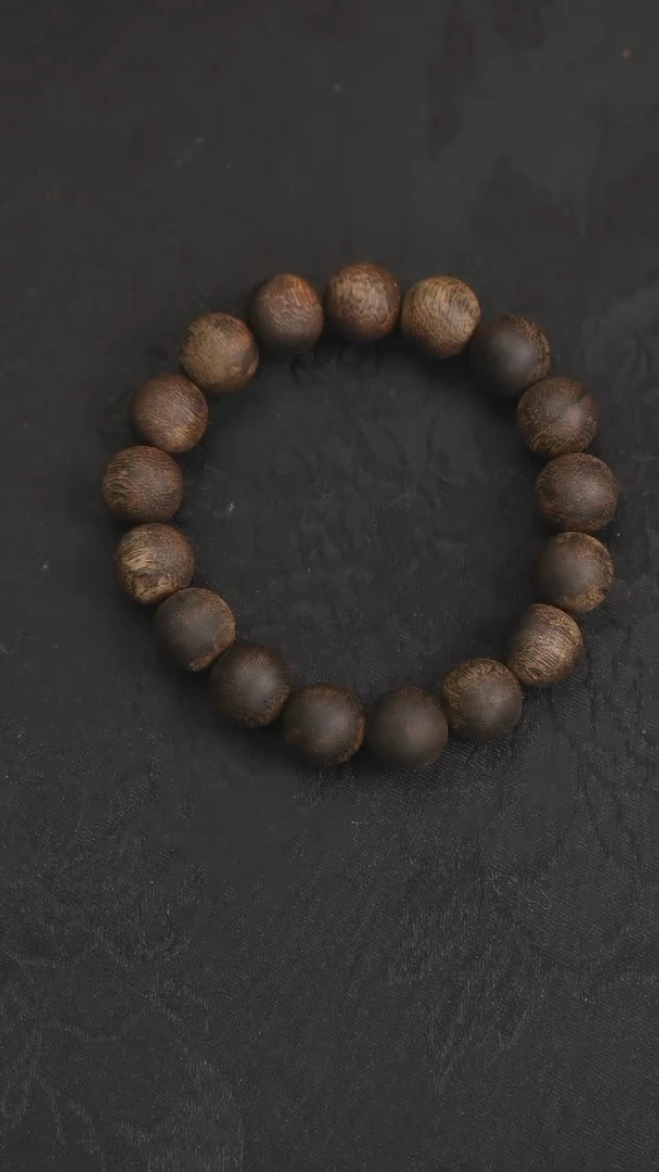 沉香手串野*猪海南沉香沉水卡12单圈