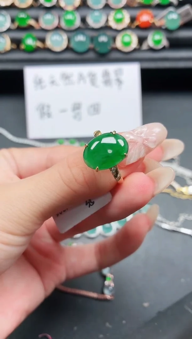 翡翠戒指银S925镶嵌11111111