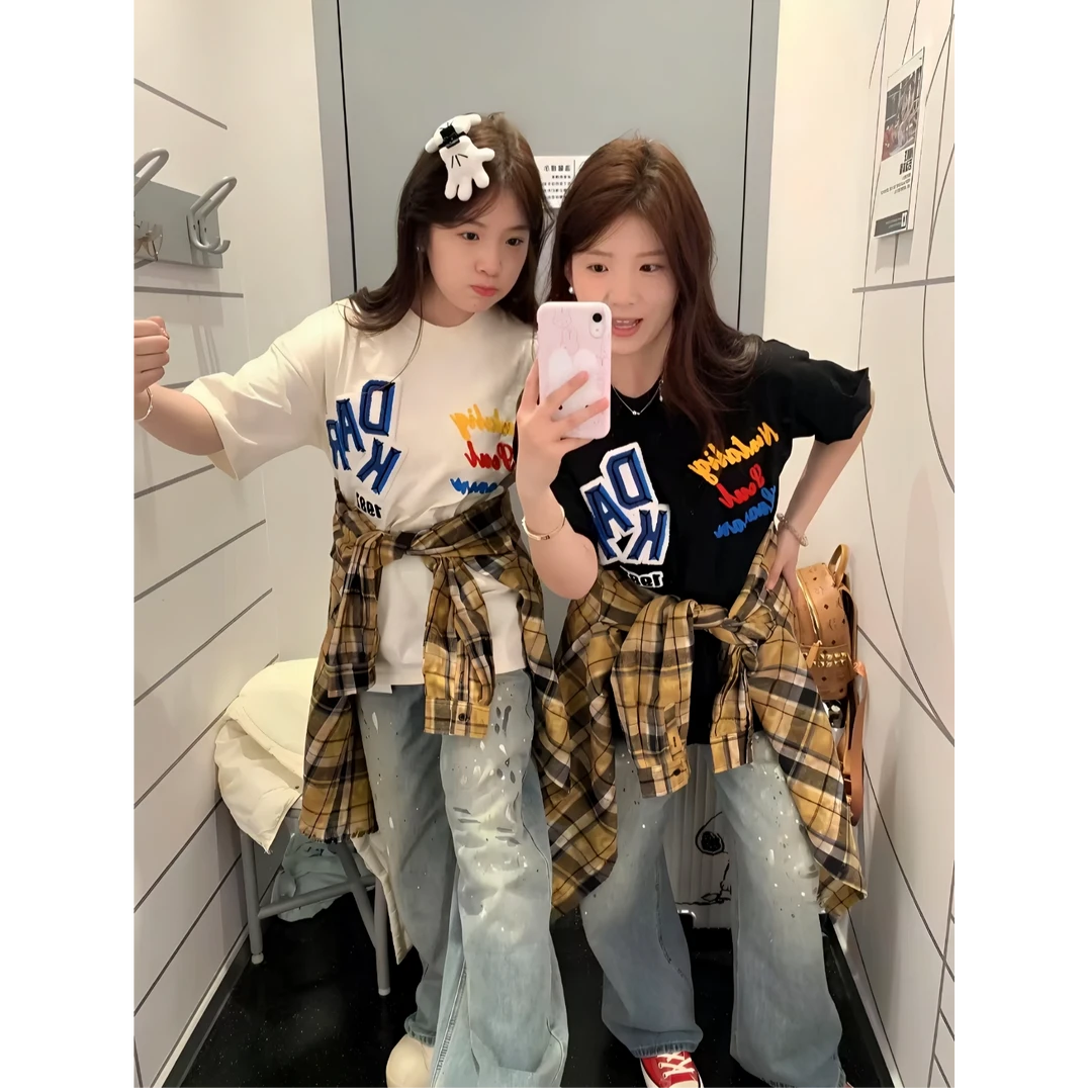 HandSeven重磅高街短袖hiphop圆领宽松百搭T恤男女款夏季欧若风