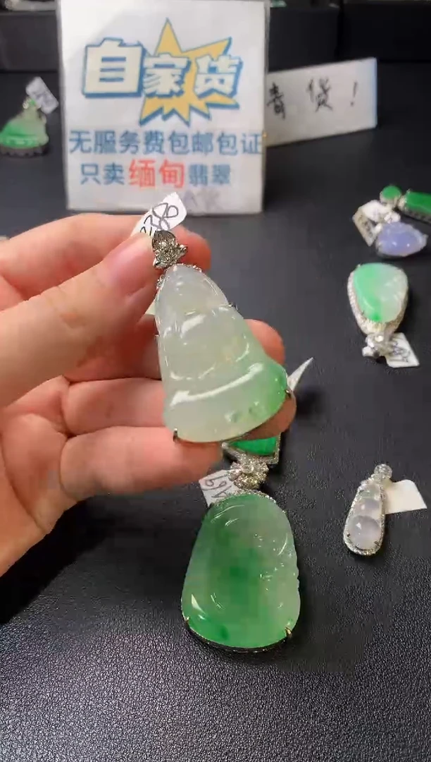 颈饰银S925镶嵌翡翠翡翠