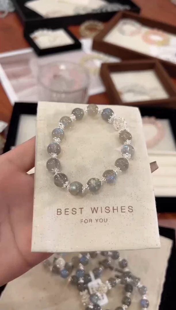 【闪购商品】水晶手链合金灰月光手链x813