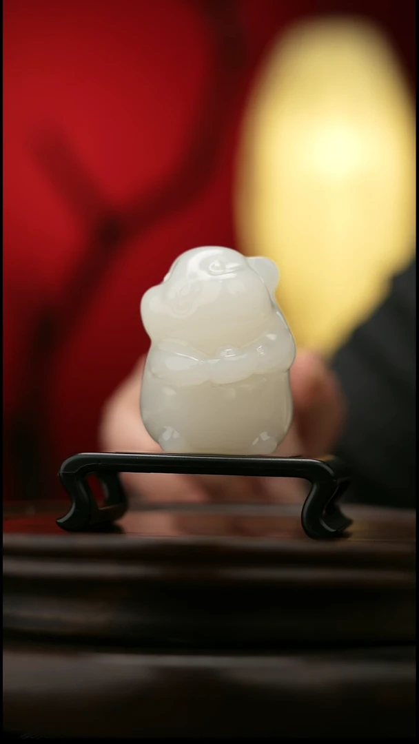 玉【鼠来宝】天然玉石摆件