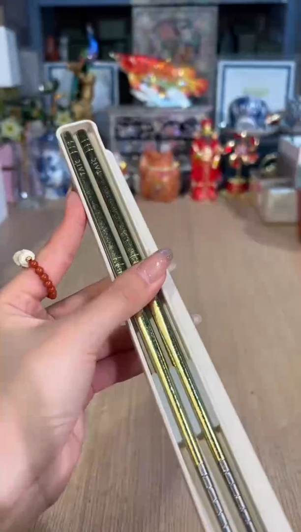 【闪购商品】杯90 钛筷子（金）