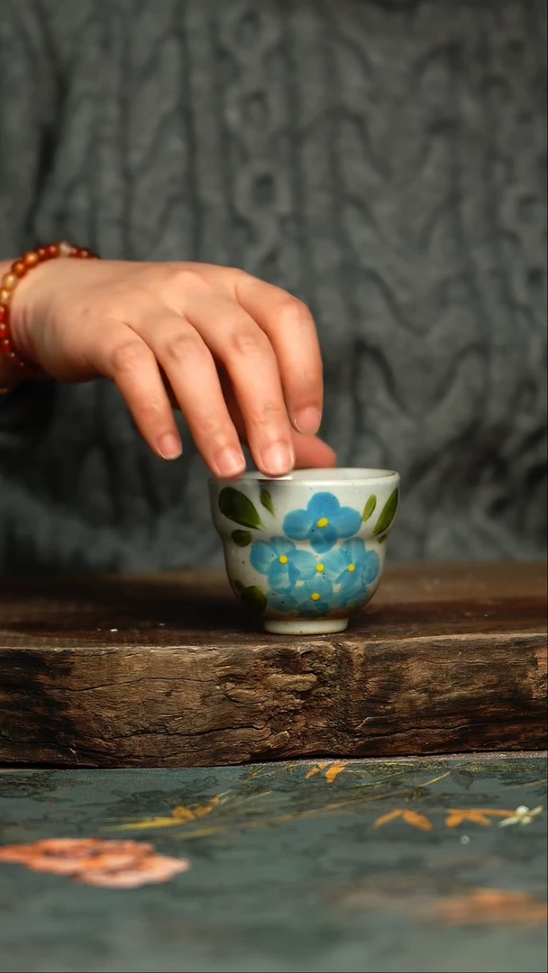【闪购商品】杯杯釉下彩手工手绘同款陶器