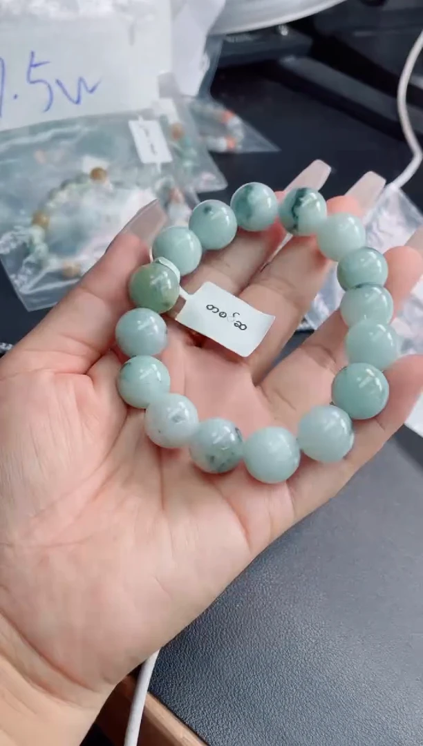 未镶嵌定制翡翠珠串13.7