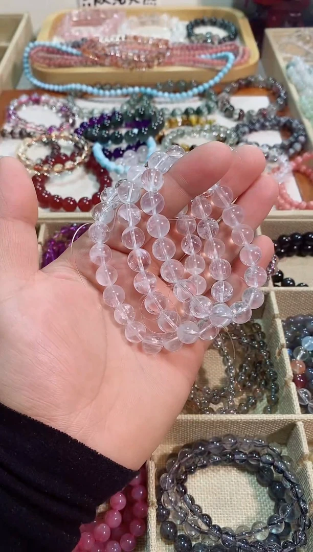 【闪购商品】水晶手链未镶嵌白幽灵10m+(多样性发其一）
