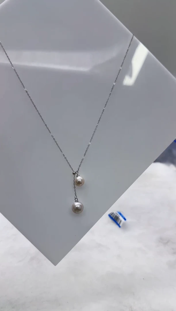 【闪购商品】淡水珍珠DA银S925镶嵌双珠套链 b701