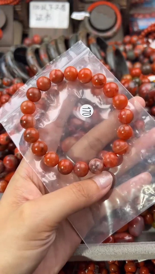 南红玛瑙手串未镶嵌11+