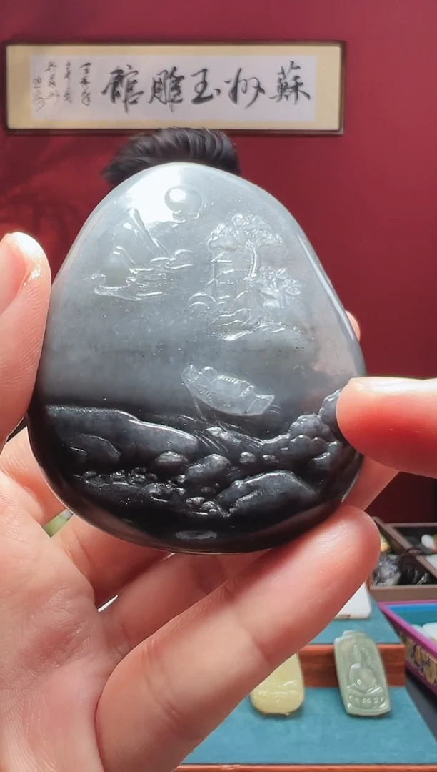 和田玉未镶嵌吊坠(不含链)1