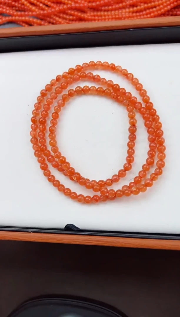 【闪购商品】南红玛瑙长串未镶嵌冰红柿子红5+一条