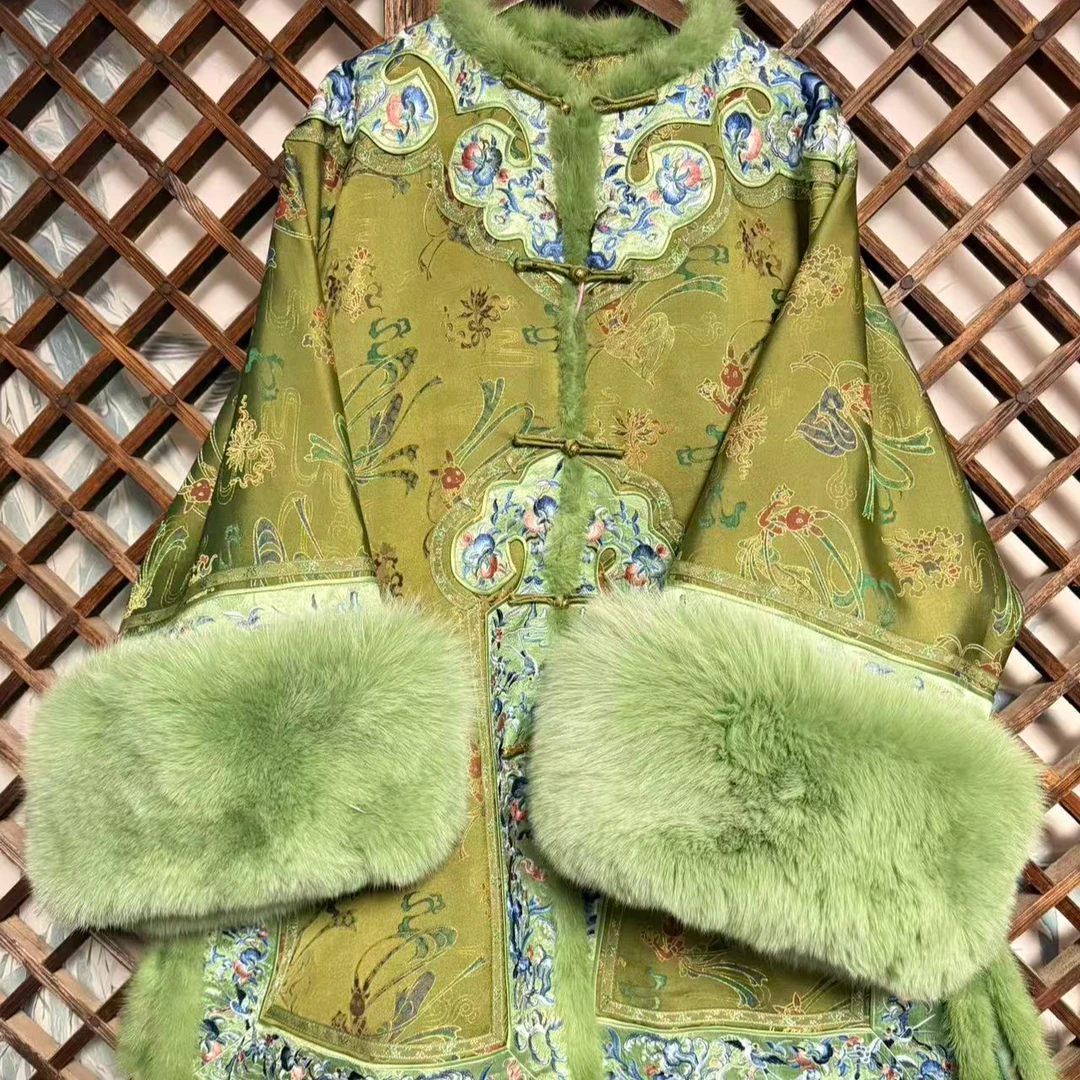 【流星锤】瑜玥传琦新款宽松外套复古中国风重工刺绣女短款上衣