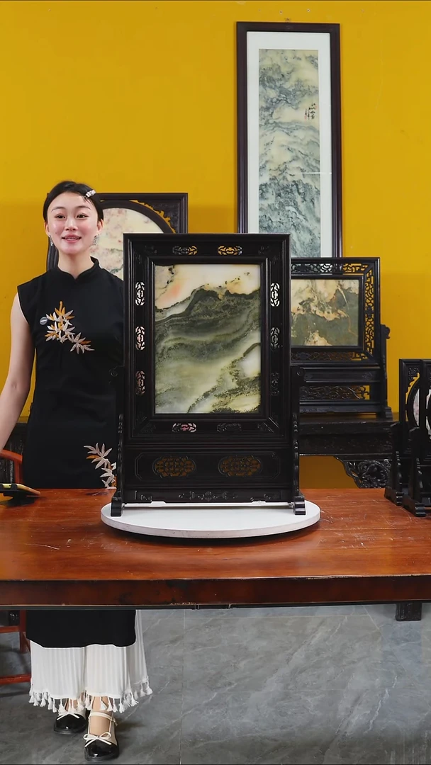 石材天然大理石画摆件