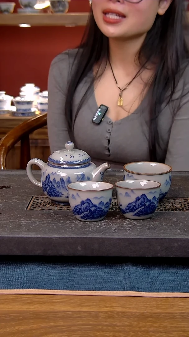 简装家用款4件套 老陶泥开片纹陶瓷茶具