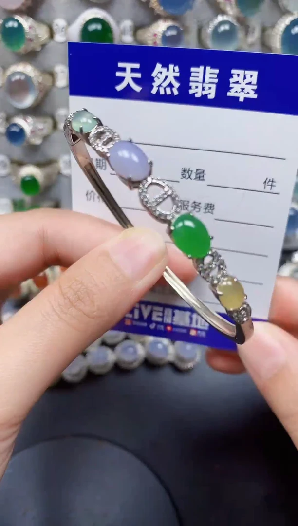 银S925镶嵌戒指翡翠198