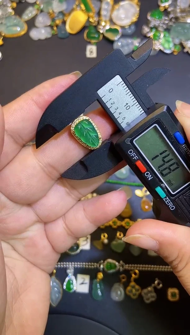 翡翠银S925镶嵌吊坠(不含链)1
