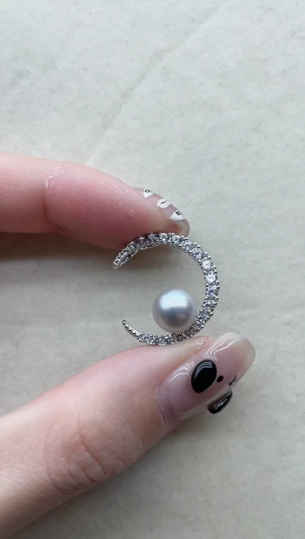 【闪购商品】海水珍珠吊坠银S925镶嵌20