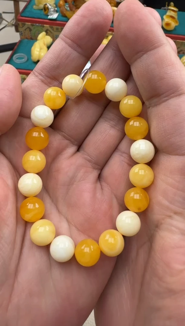 琥珀未镶嵌珠宝奇石精品多宝手串HZ103