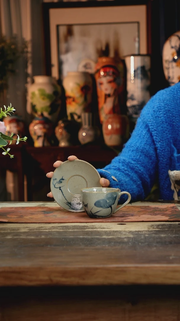 【闪购商品】瓷片景德镇纯手工釉下彩精品花瓶