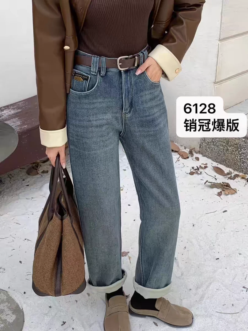 冬季时尚女裤加绒加厚6128