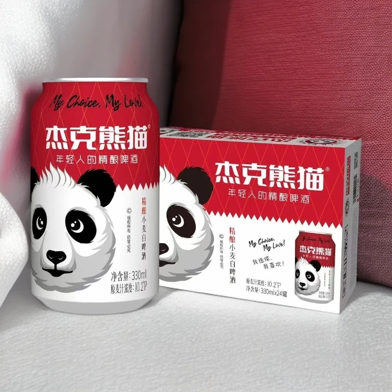 杰克熊猫 精酿小麦白啤10.2°P  330ml*24罐/箱