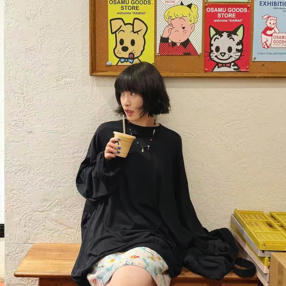 S.SHUi薄款卫衣简约宽松结构设计感防晒长袖T