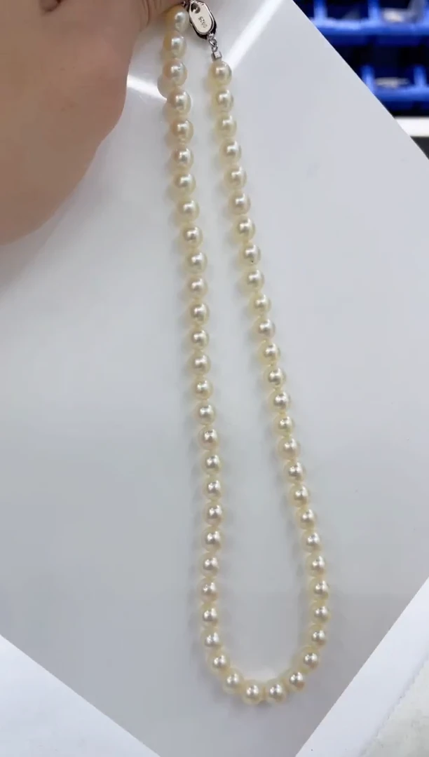 颈饰银S925镶嵌海水珍珠