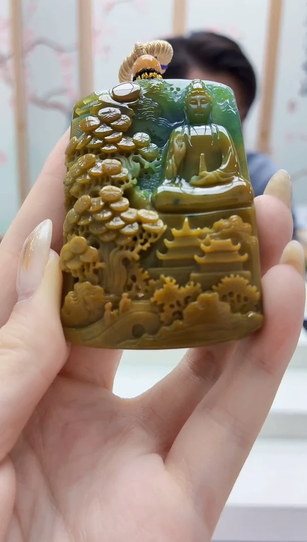 未镶嵌定制翡翠5060jw-毛货挂件63