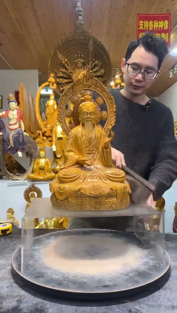 香樟木太上老君49cm