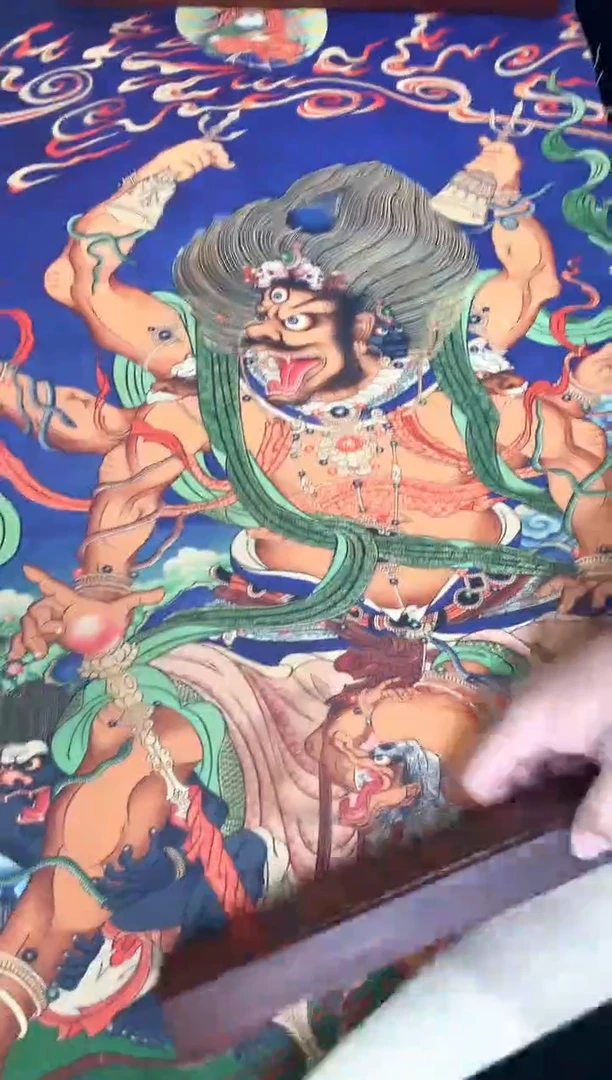 卷轴画080六臂玛哈嘎拉