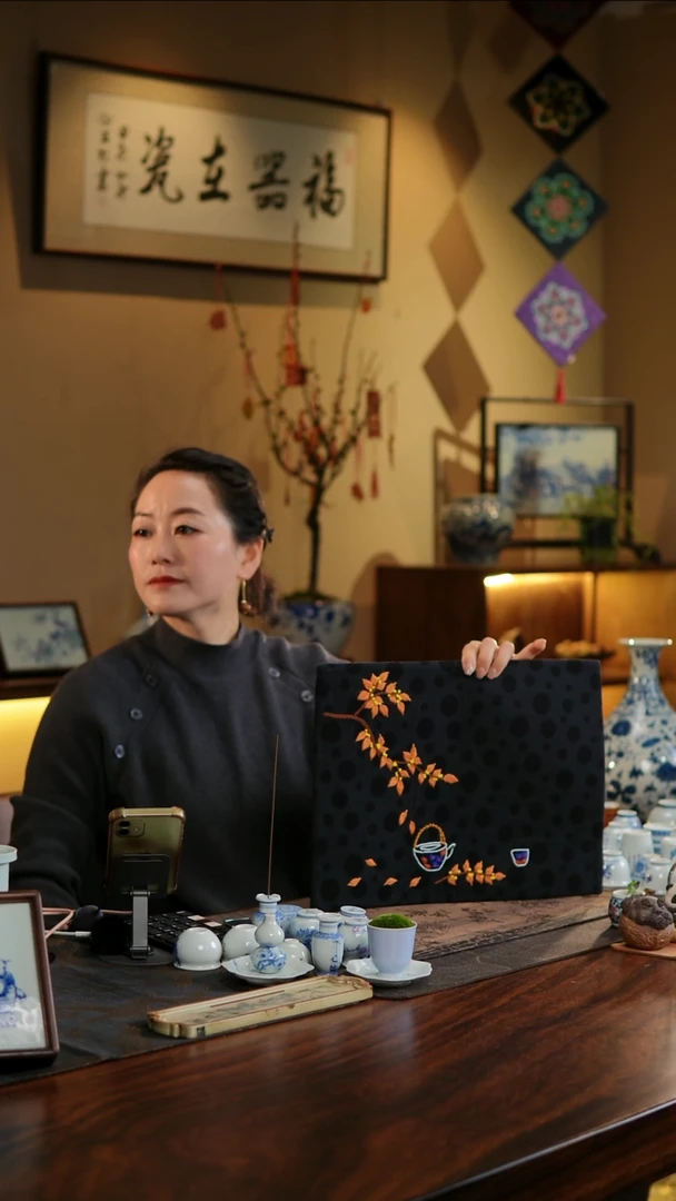【闪购商品】织绣桂花枝·大号茶席A4