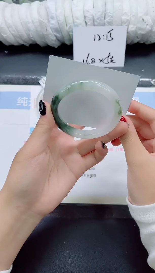 未镶嵌手镯石英质玉0212-圈口58.8